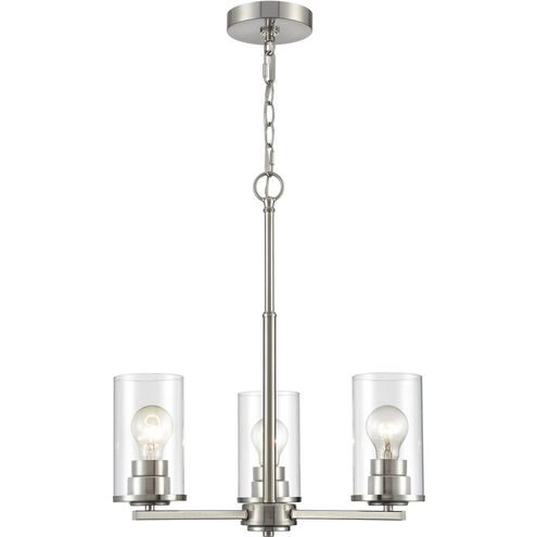 Verlana 3 Light 19 inch Brushed Nickel Chandelier Ceiling Light
